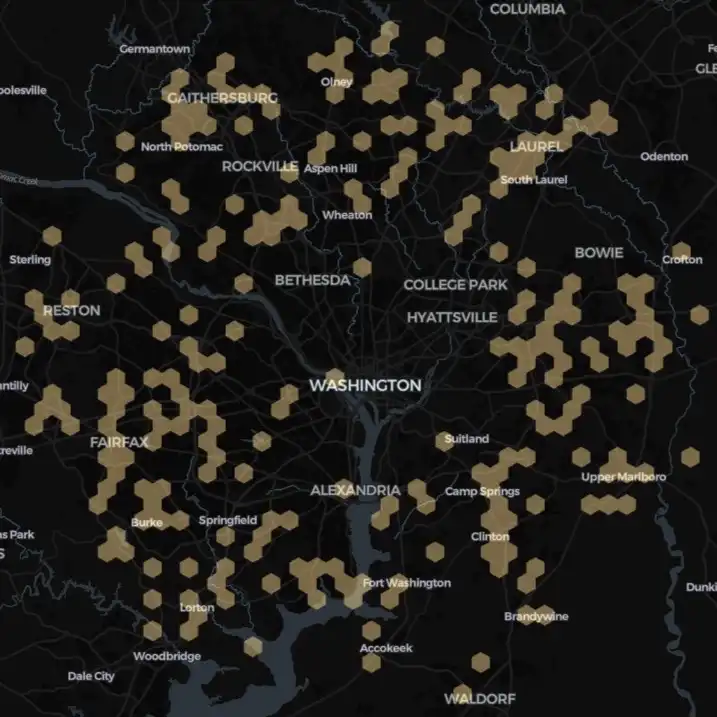 Sashimi DC delivery coverage map