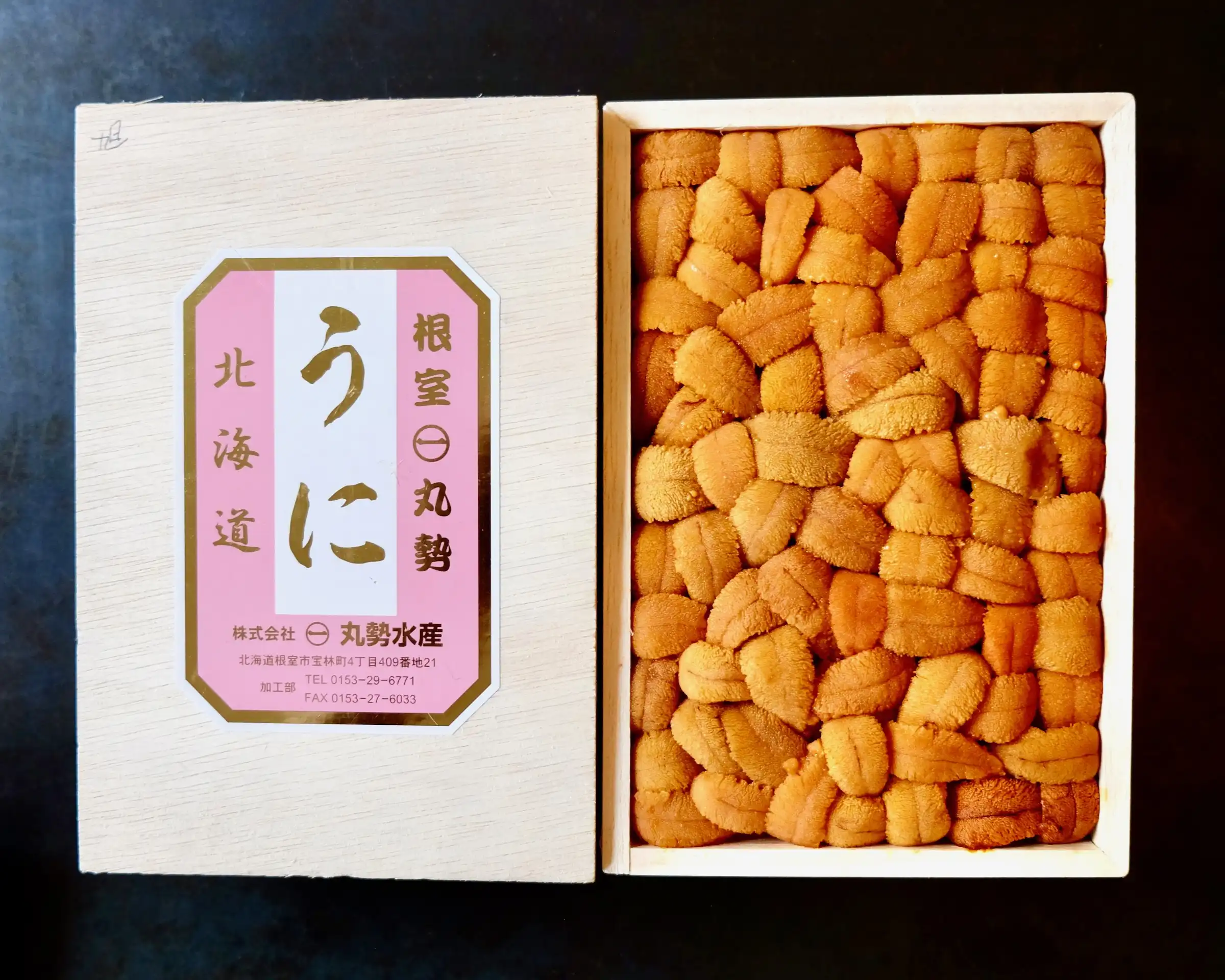 Male Hokkaido uni — deep reddish-orange lobes