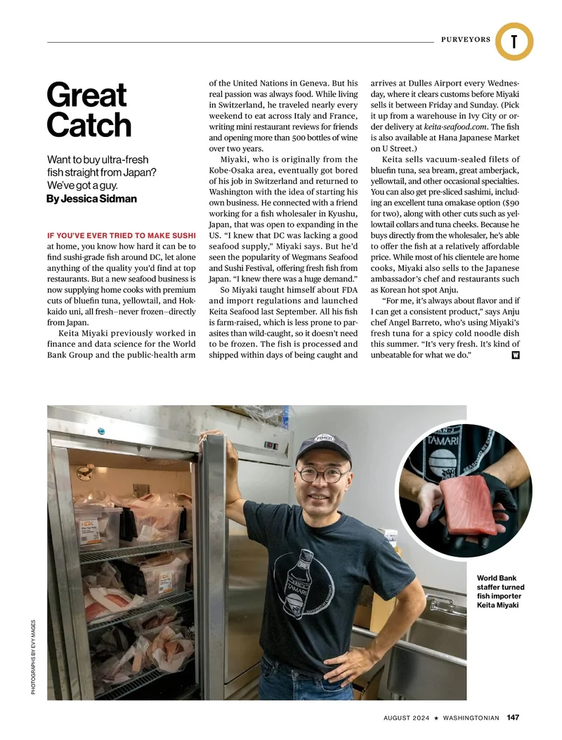 Washingtonian Magazine August 2024 — Sashimi DC feature